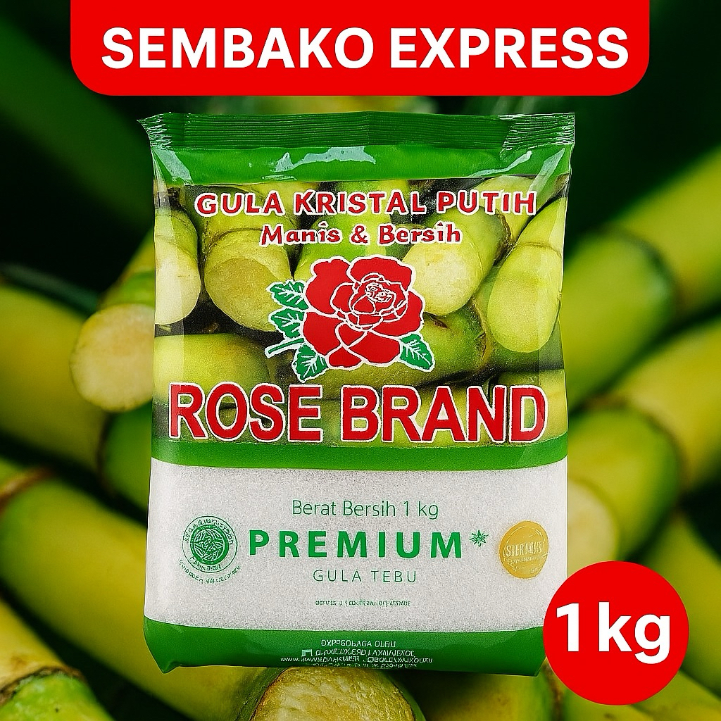 

Gula Tebu Kristal Rose Brand 1kg – Premium, Putih Bersih, Manis Alami!
