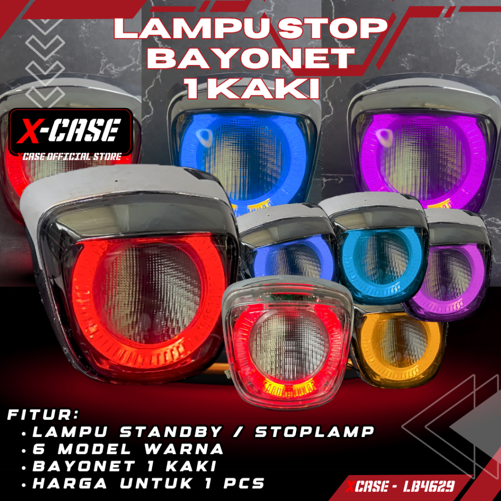X-Case Mika Plus Lampu Led Stoplamp Vespa Sprint Primavera Iget 2015 - 2024 Clear And Smoke ZDZ001