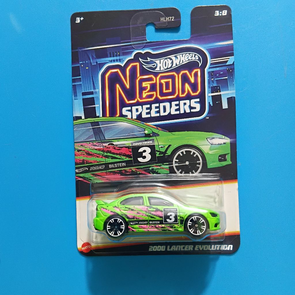 Hot Wheels 2008 Mitsubishi Lancer Evolution X Neon Speeders