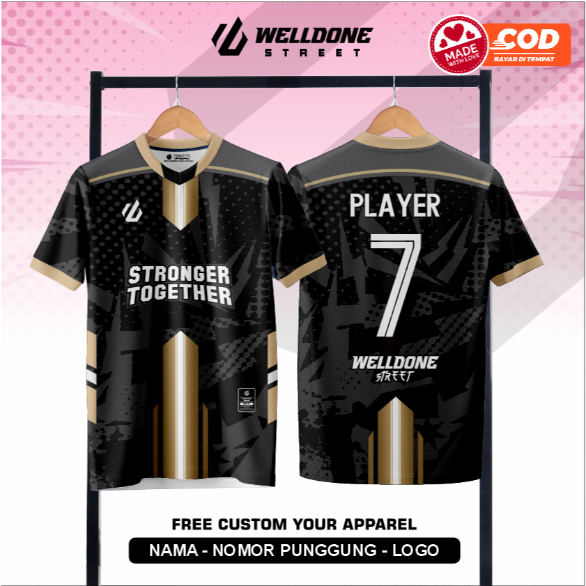 WELLDONE APPAREL  Jersey Sepakbola / futsal / volley / badminton / Jersey Kelas Team Custom Printing