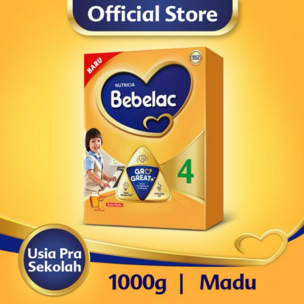 

BEBELAC 4 MADU GROGREAT+Susu pertumbuhan 1000gr