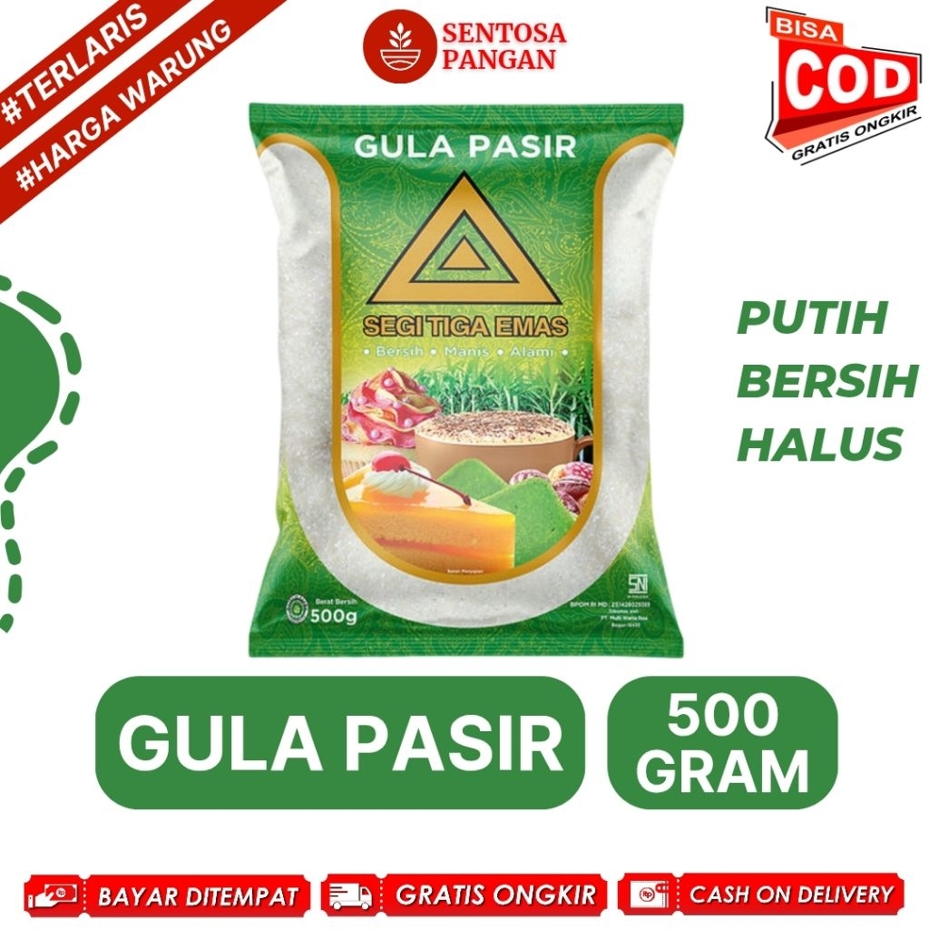 

Gula Pasir Segi Tiga Emas 500gr