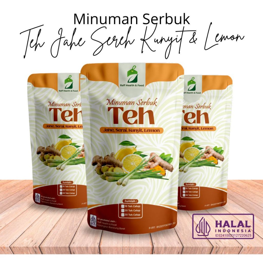

Teh Jahe Sereh Kunyit & Lemon Isi 30 Tea Bag