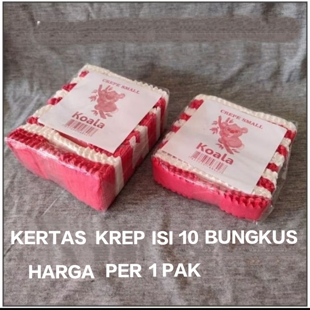 

1 Pak Kertas Krep Merah Putih Isi 10 Bungkus