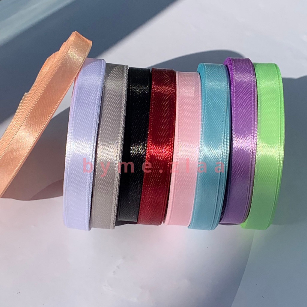 

(meteran) Pita Satin 3/8inch = 1cm - Pita Kain - Pita Dekorasi - Pita Hadiah