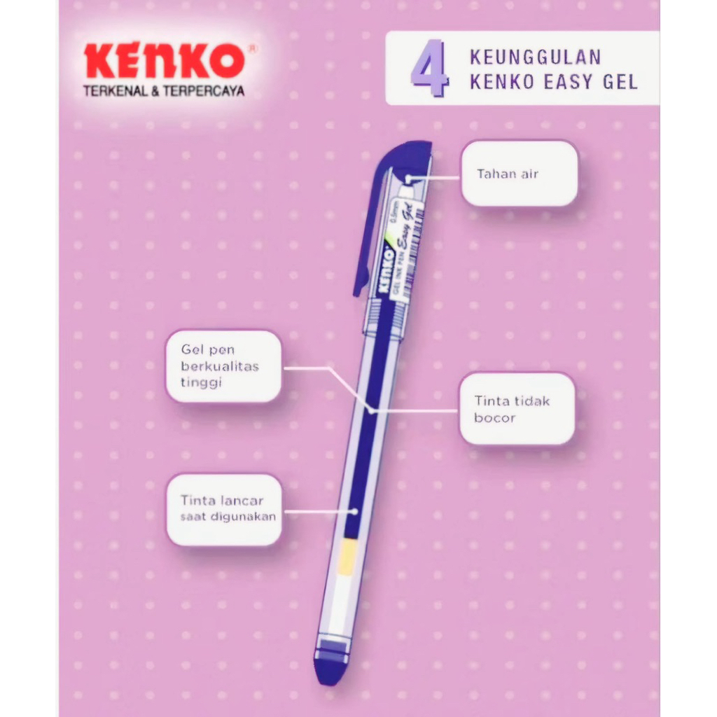 

KENKO Easy Gel Pulpen 0.5mm Eceran 1pcs Cod