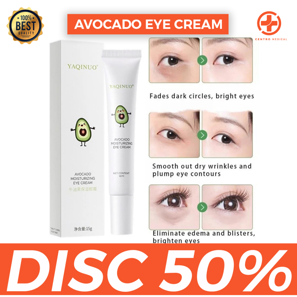 YAQINUO AVOCADO MOUSTURIZING EYE CREAM / KRIM PENGHILANG MILIA LEMAK BAWAH MATA