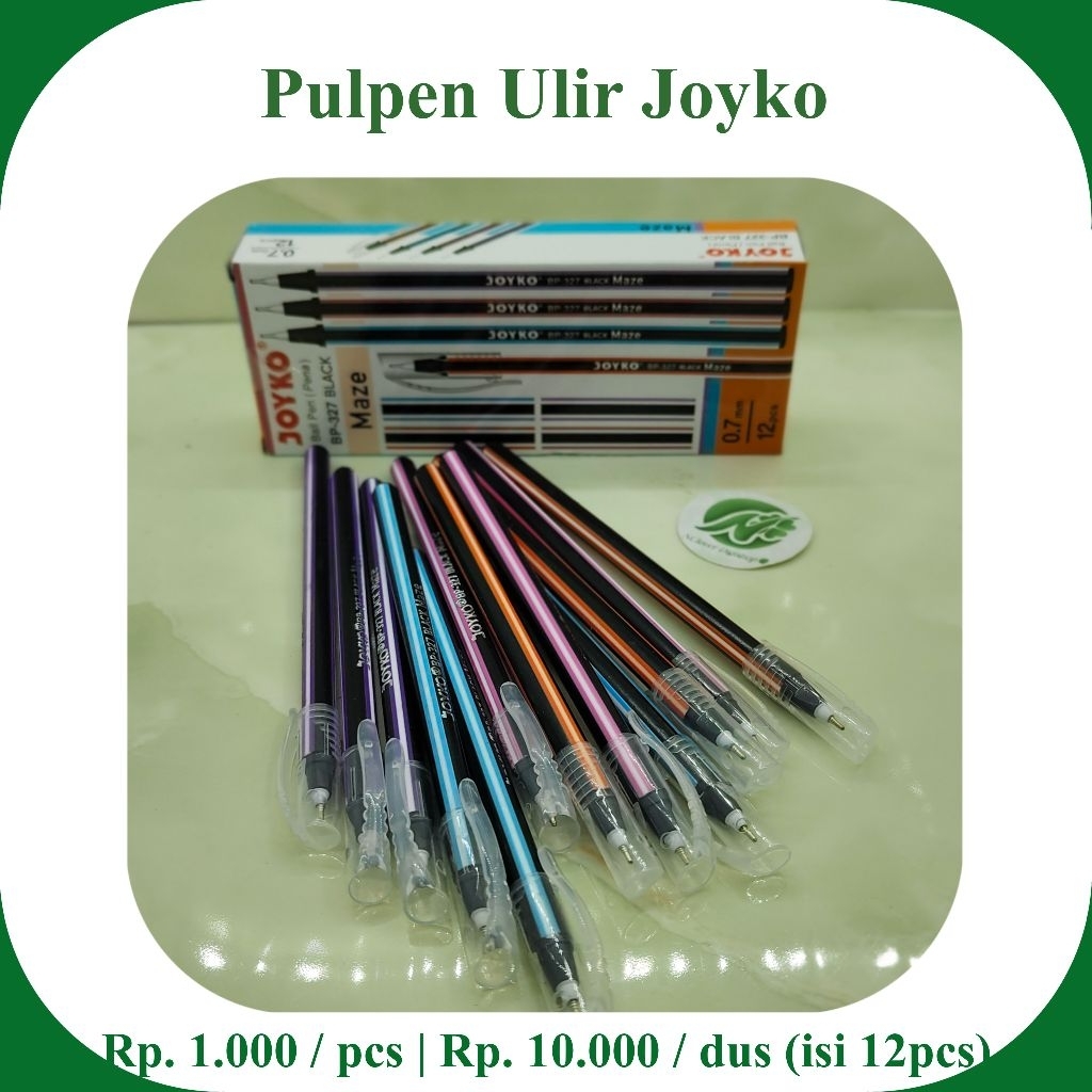 

pulpen Ulir Joyko | Pulpen Ulir Spin | Harga Per Kotak | Tinta Hitam | 0.7mm