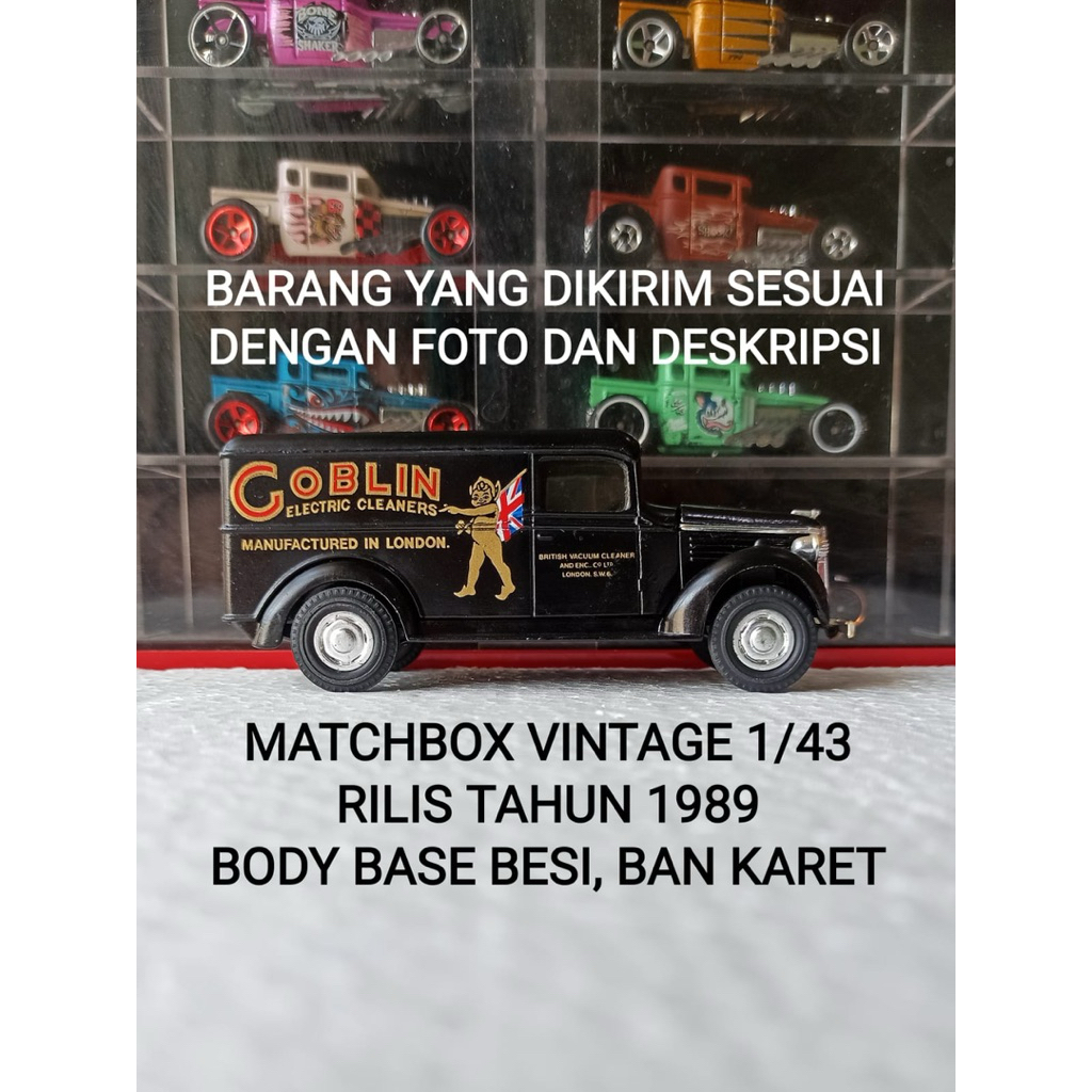 Matchbox Vintage Models Of Yesteryear 1937 GMC Van Y-12 Skala 1/43 Rilis Tahun 1989 Hitam Tampo Gobl
