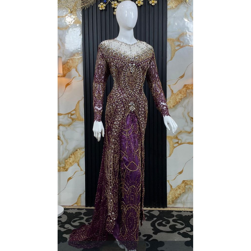 GAUN PENGANTIN/AKAD PENGANTIN /KEBAYA PENGANTIN /GAUN SLIM/GAUN MODERN