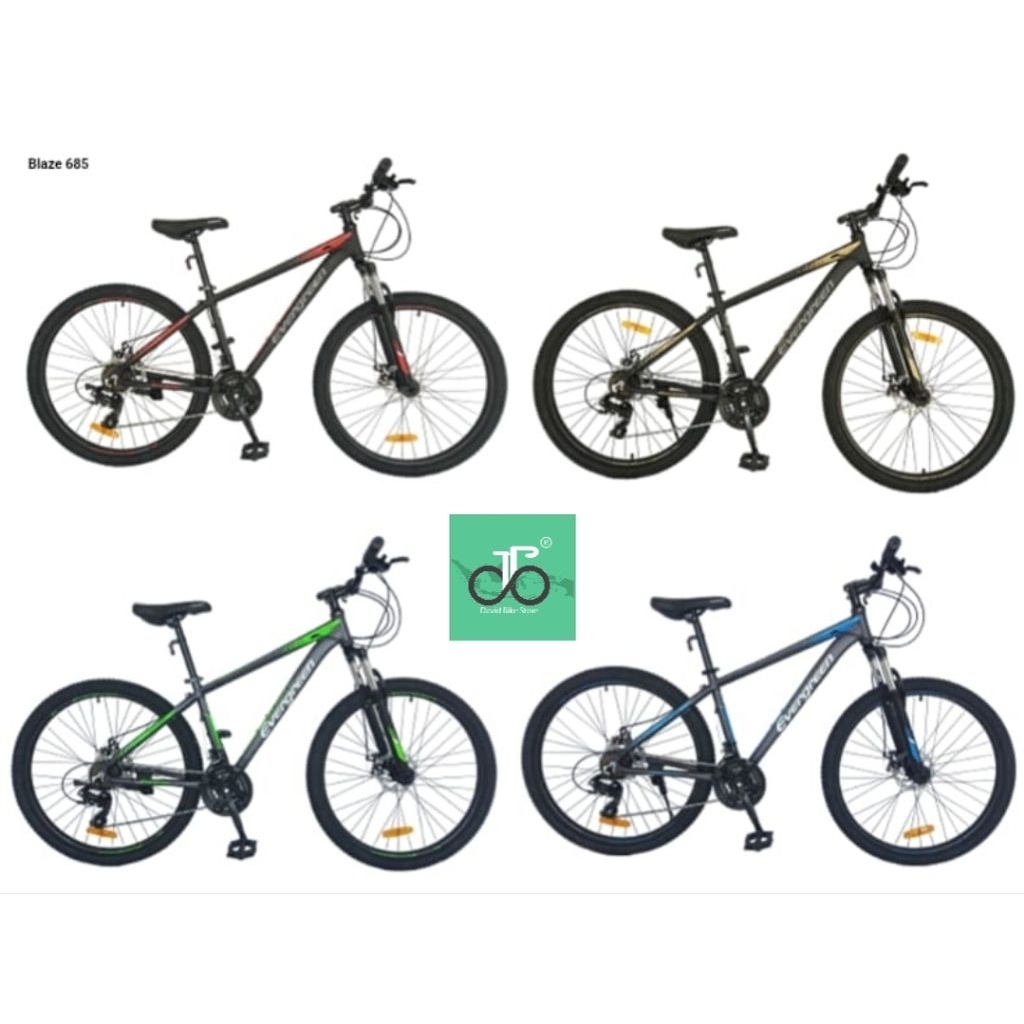 Sepeda MTB 26" Evergreen Blaze 680 TERBARU (alloy ,8x3speed)