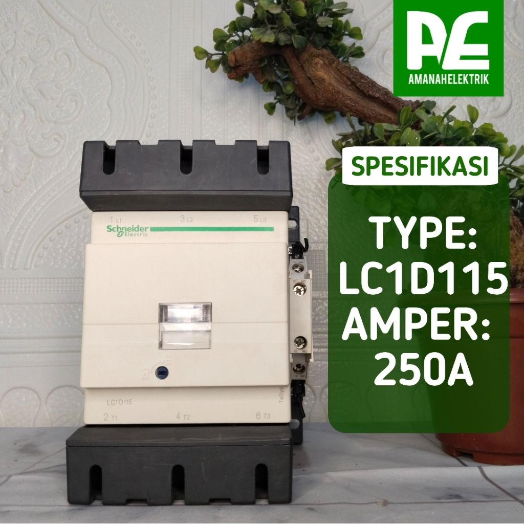 KONTAKTOR CONTACTOR LC1D115 250A 220V