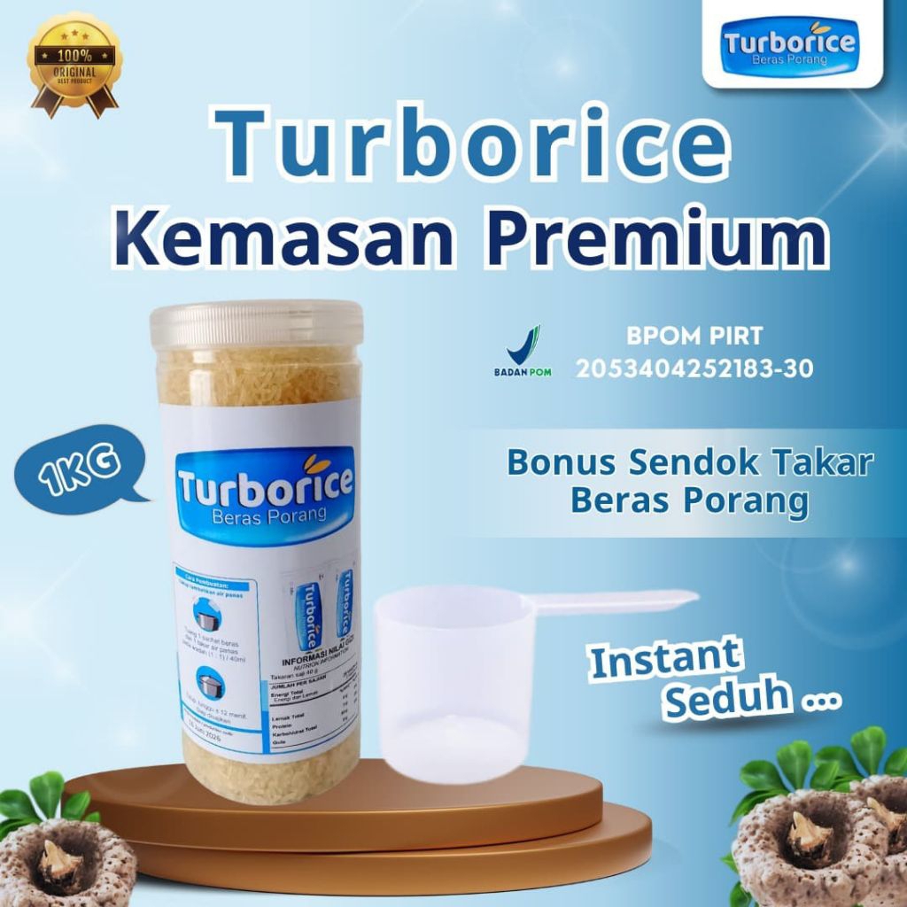 Beras Porang shirataki TURBORICE # 1 KG + Bonus sendok takar