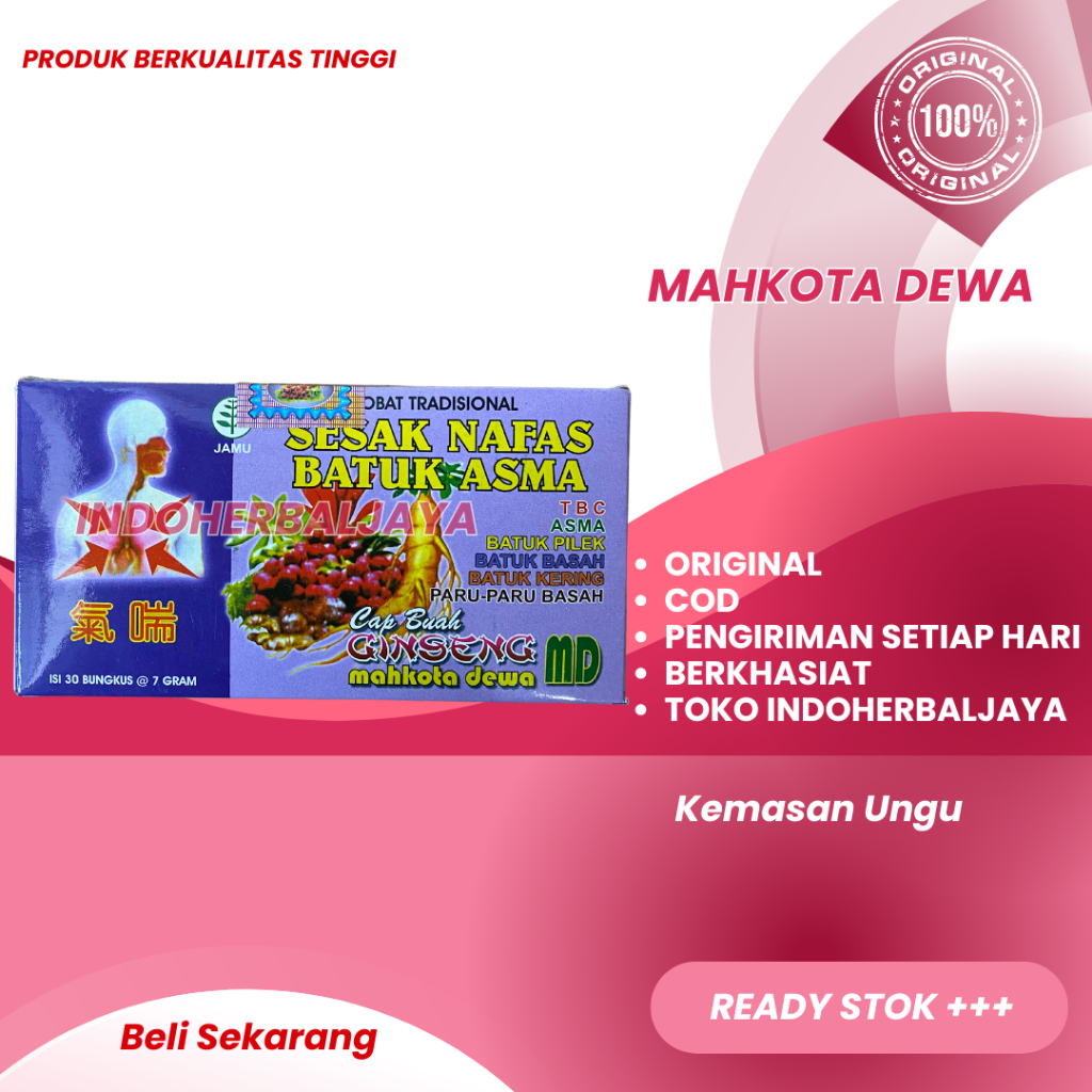 

Mahkota Dewa Serbuk Herbal Batuk Asma Sesak Nafas