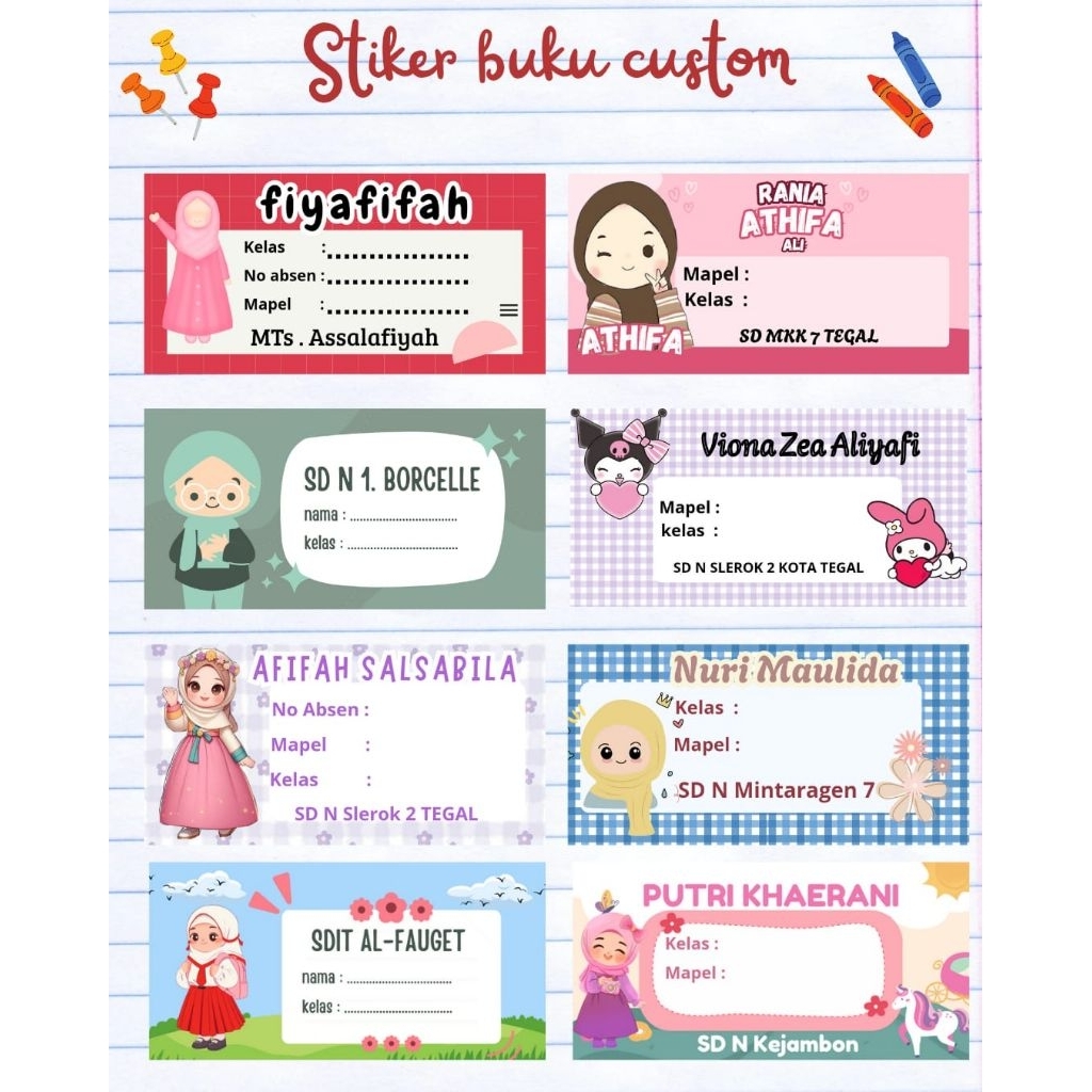 

STIKER LABEL BUKU CUSTOM (isi 27 PC)