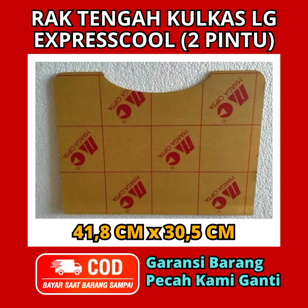 CUSTOM RAK KULKAS AKRILIK - Rak Tengah Kulkas LG Expresscool 2 Pintu - Rak Tengah Kulkas LG GNU 2 Pi