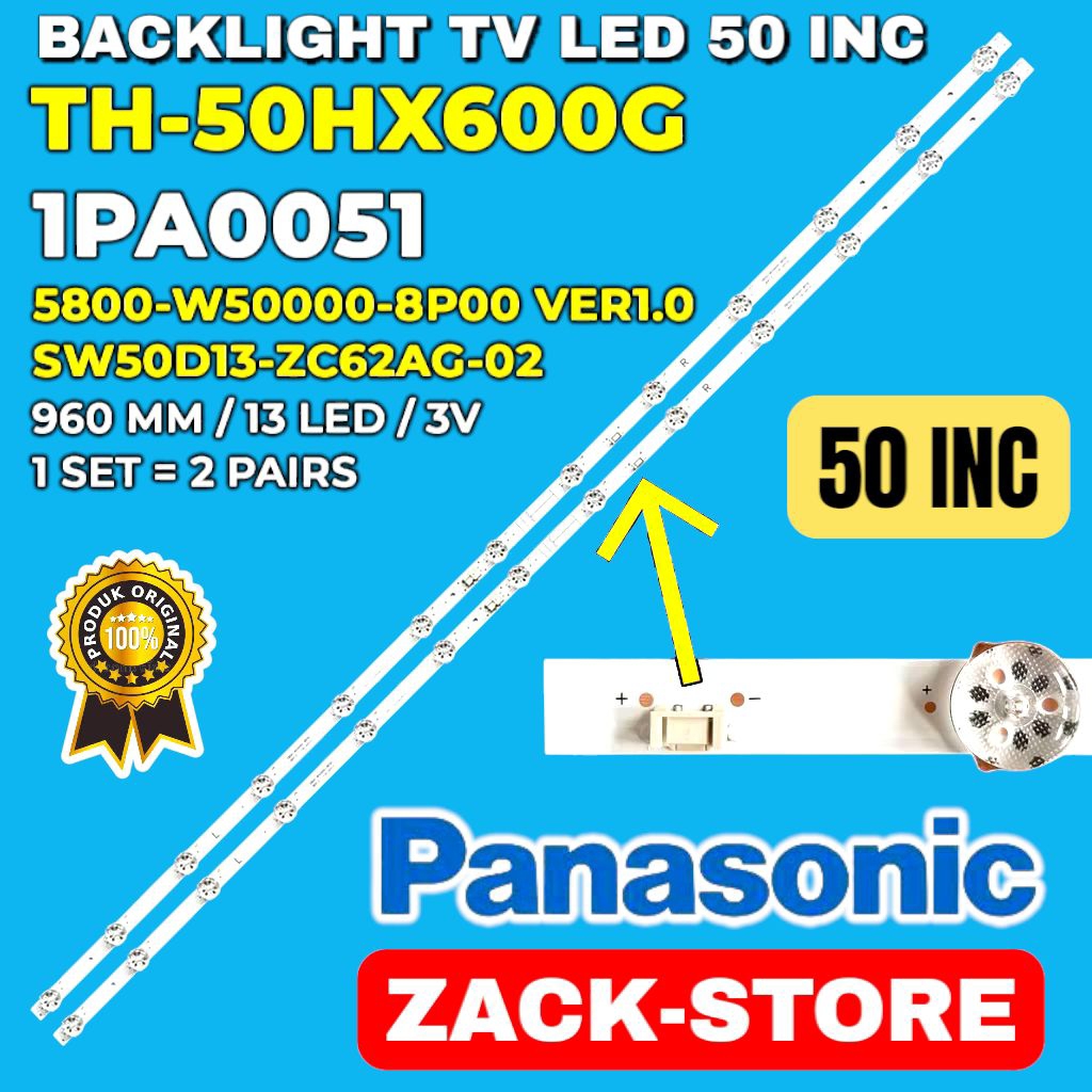 BACKLIGHT TV LED PANASONIC 50 INC TH-50HX600G TH50HX600G