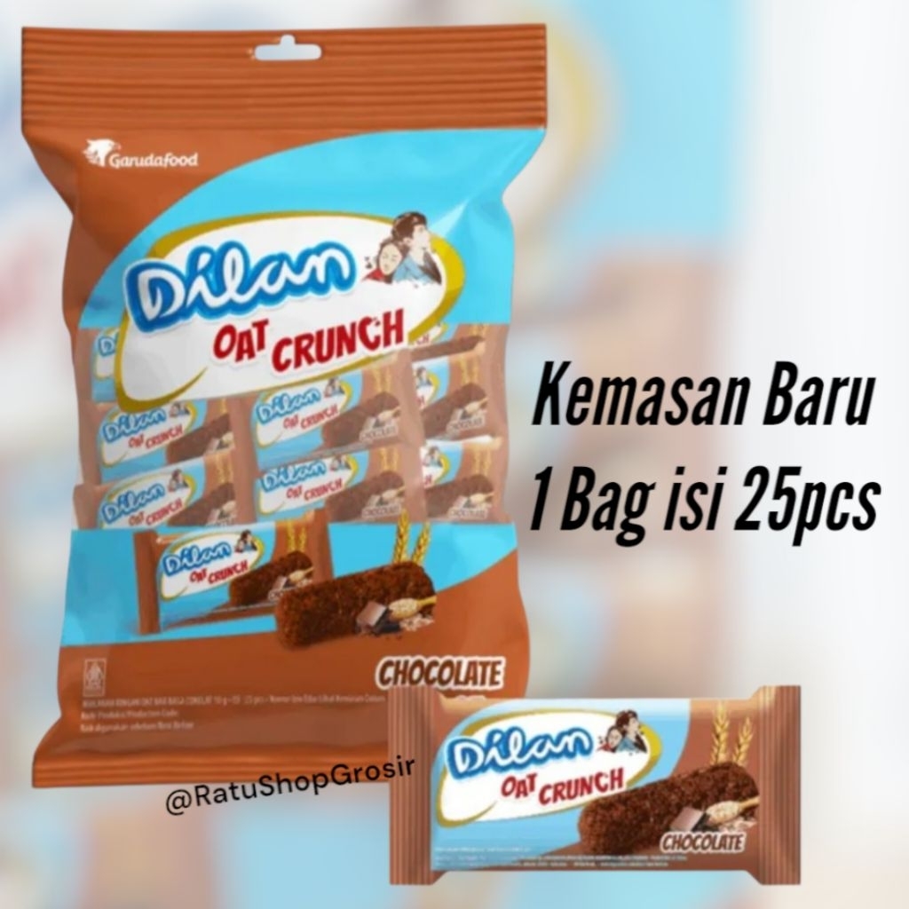 

DILAN OAT CRUNCH CHOCOLATE 25Pcs Perpack DILAN Oat Crunch Bag 10gr (HADIAH AGUSTUSAN)