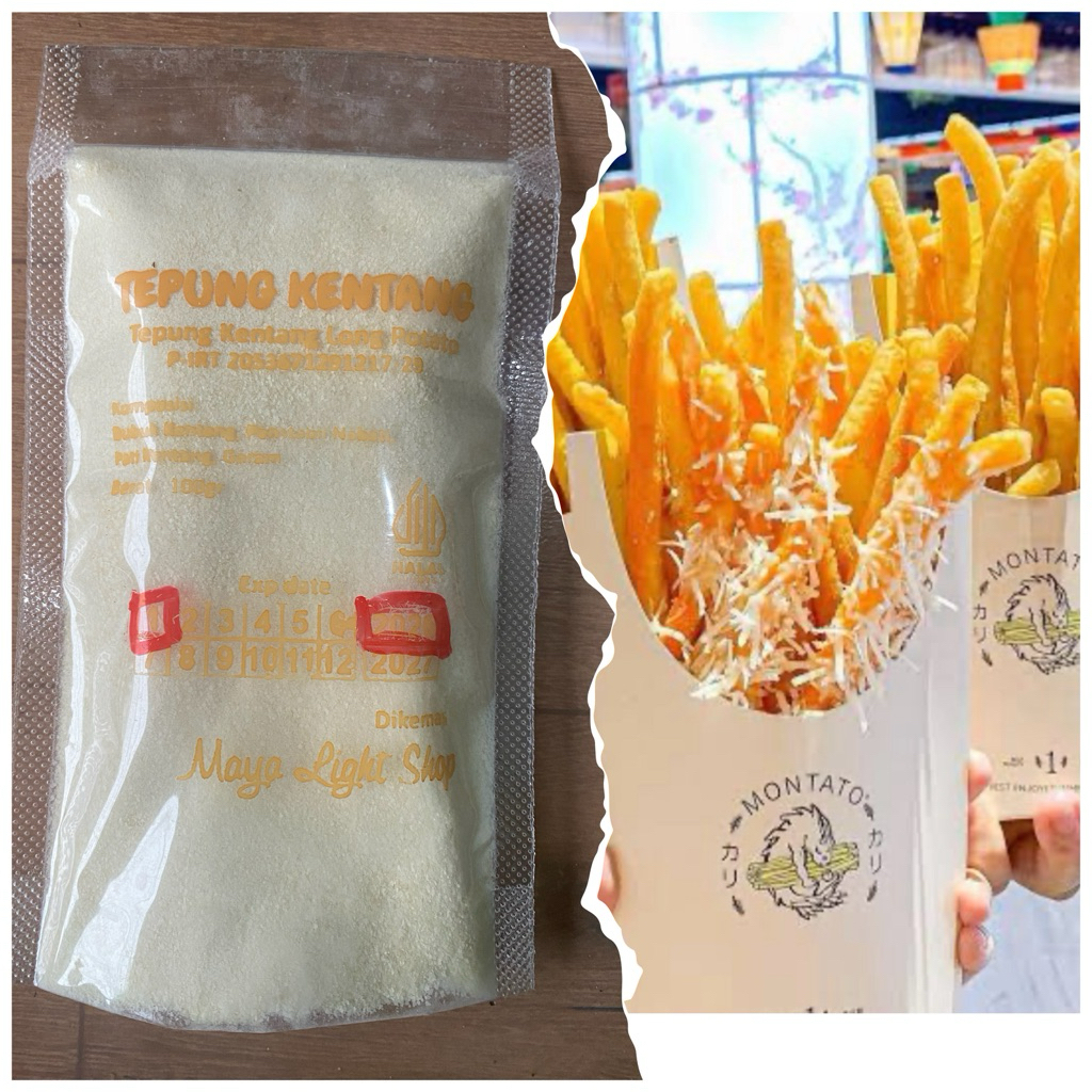 

[ SALE ] Tepung Kentang Long Potato flakes 100gr halal potato flour original premium quality french fries flakes flour termurah