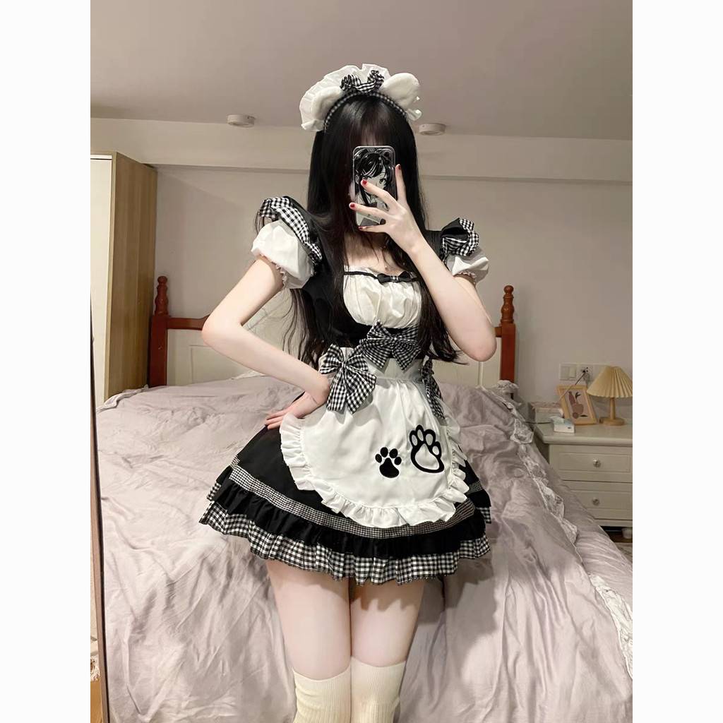 Maid Outfit Cos Cute Maid Soft Girl Cat 2D Lolita COSPLAY Clothing ItA Dress
