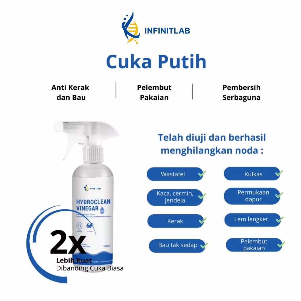 

InfinitLab - Cuka Putih / Pembersih Multifungsi / Hydroclean Vinegar 500mL