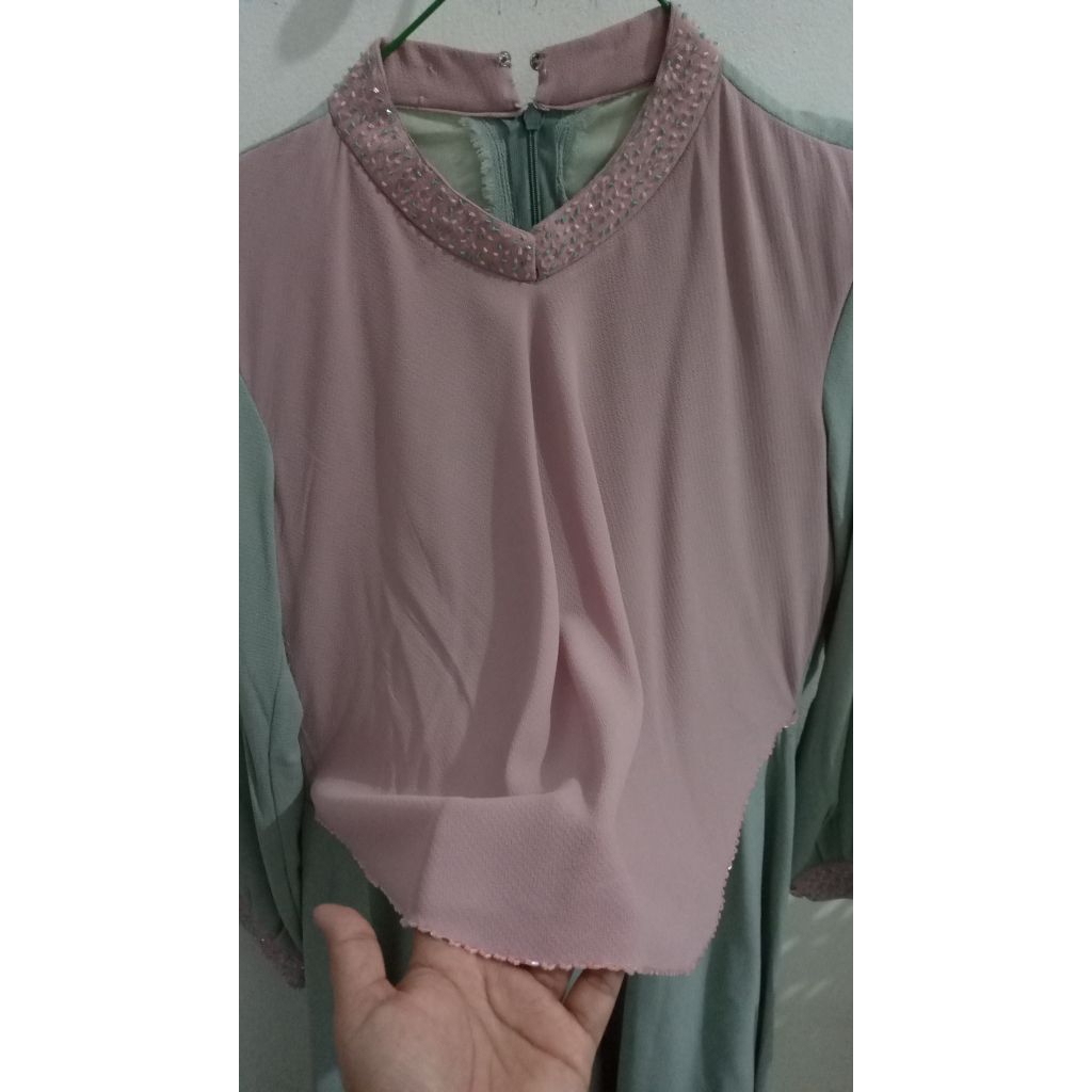 Preloved dress/gaun polos payet