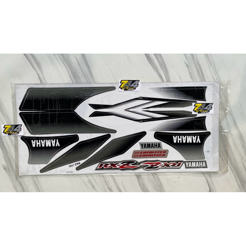 STICKER BODY RXZ LAMA. STRIPING BODY RXZ MILE WARNA  HITAM  (KODE RXZ 10 BLACK)