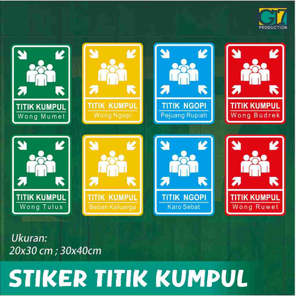 Stiker Titik Kumpul / Stiker Titik Kumpul Wong Tulus / Stiker Titik Kumpul Wong Ngopi