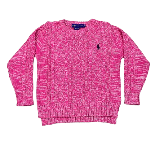 POLO RALPH LAUREN - COTTON KNIT SWEATER PINK ANAK