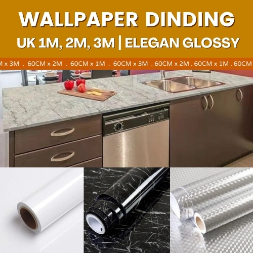 Wall Stiker Wallpaper Dinding Motip Marmer Meja Makan Wolpaper Mamer Black Gold Glowing Elegan