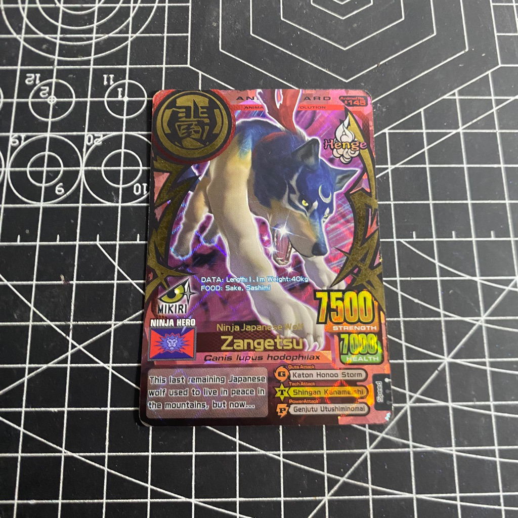 Kartu Animal Kaiser Zangetsu evo 7 ultra rare ori mesin Timezone