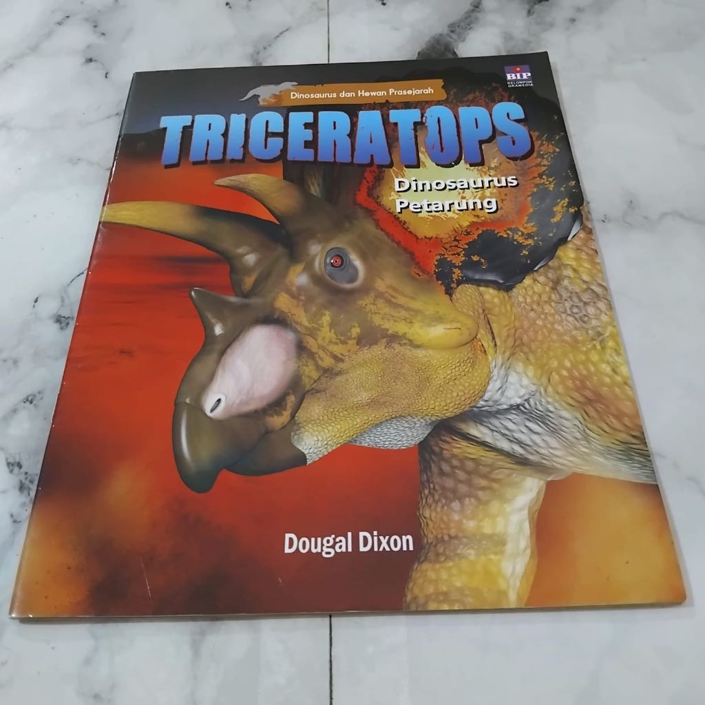 Triceratops dinosaurus petarung dino dinosaurus buku cerita pengetahuan anak Buku Cerita anak bahasa