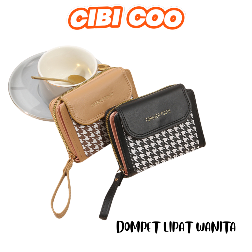 CIBICOO DOMPET LIPAT WANITA 881 DOMPET MINI DOMPET KECIL DOMPET KOIN DOMPET LUCU DOMPET PENDEK