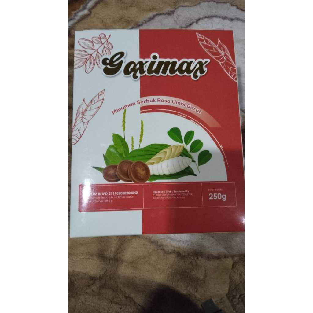 

Goximax Minuman Serbuk Rasa Umbi Garut Untuk Menjaga Kesehatan Lambung Asli BPOM 250gram