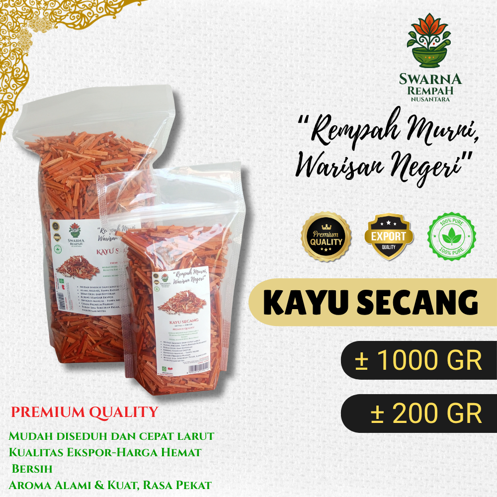 

Kayu Secang Organik Rajangan Kecil Kualitas Ekspor 200 / 750 gram