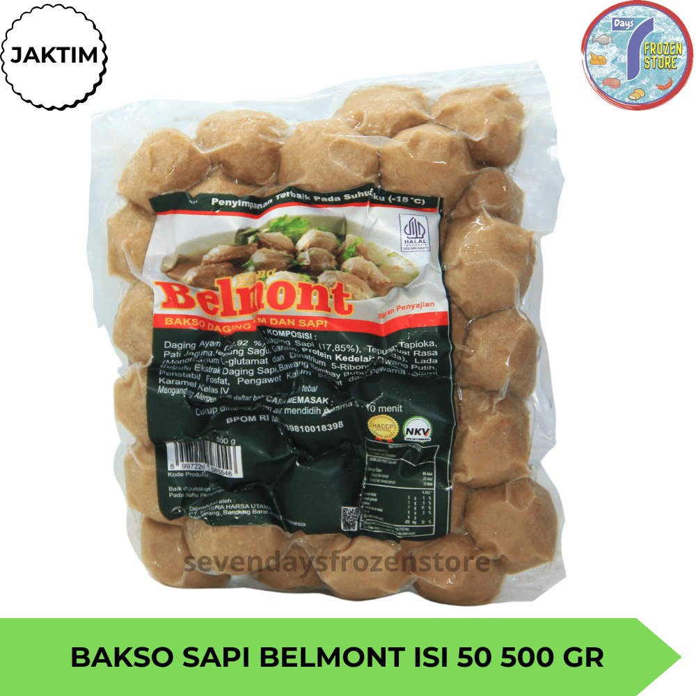 

Bakso Sapi Belmont Isi 50 Kemasan 500 Gr