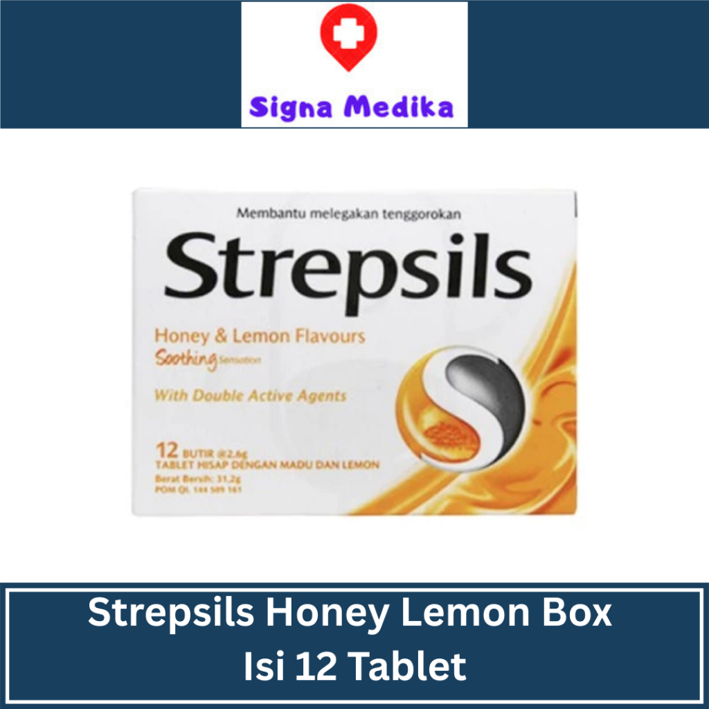

Strepsils Rasa Honey Lemon Box Isi 12 butir - Permen Tenggorokan