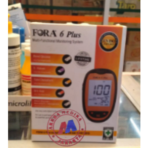 Fora 6 Plus 6in1 Alat Cek Gula Kolesterol Asam Urat Hemoglobin Hb Hematokrit Hct Ketone Keton Glucos