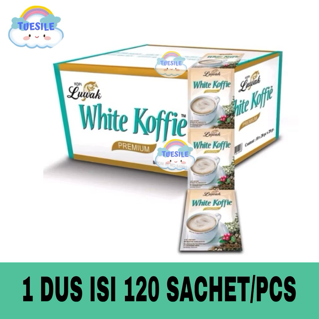 

LUWAK WHITE KOFFIE 1 DUS ISI 12 RENCENG 120 SACHET / Luwak White Coffe 3 in 1