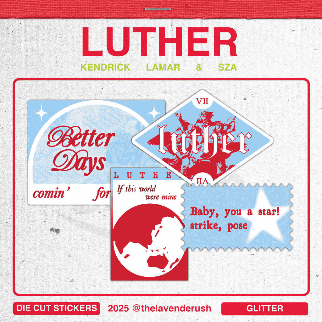 

[tldr] Sticker Set luther - Kendrick Lamar & SZA | Stiker Lagu Laptop Aesthetic
