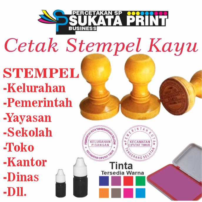 

STEMPEL KAYU BULAT, PERSEGI, OVAL UKURAN STANDART / STEMPEL KAYU