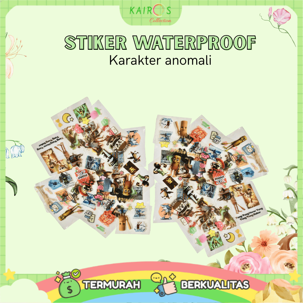 

STICKER NONO ANOMALI [ECER] WATERPROOF TUNG TUNG SAHUR, BALLERINA CAPUCINO, DLL