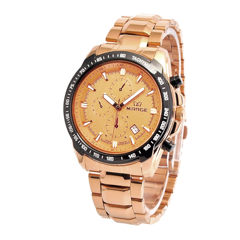 Mirage 8305 Full Rosegold MDBRGLN Jam Tangan Pria Original