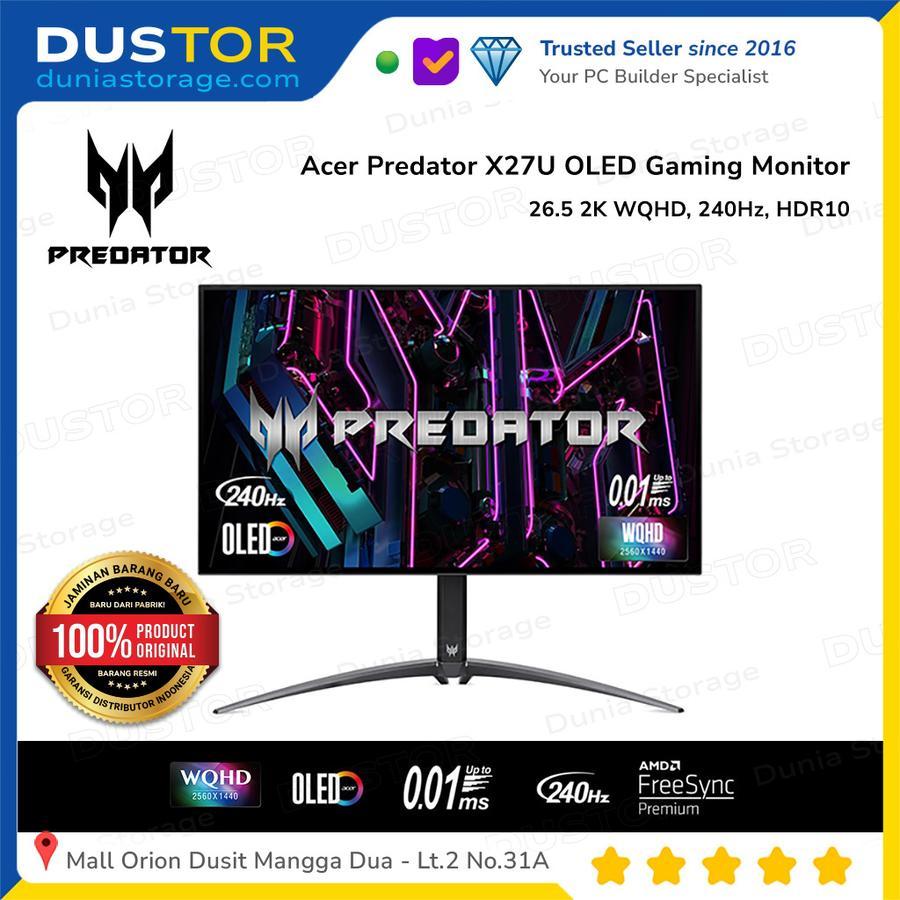 ACER Predator X27U OLED Gaming Monitor 26.5" 2K WQHD, 240Hz, HDR10