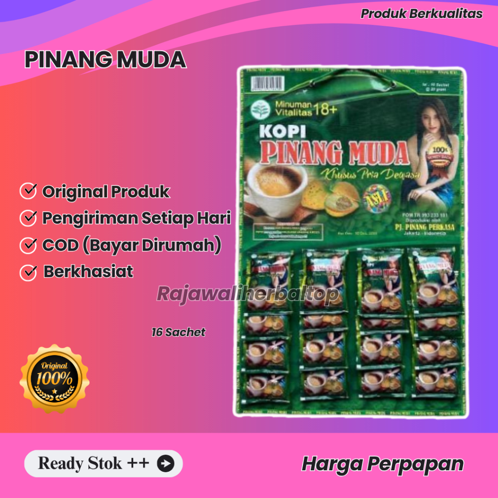 

KOPI TRADISIONAL CAP BUAH PINANG MUDA PAPAN 20 SACHET