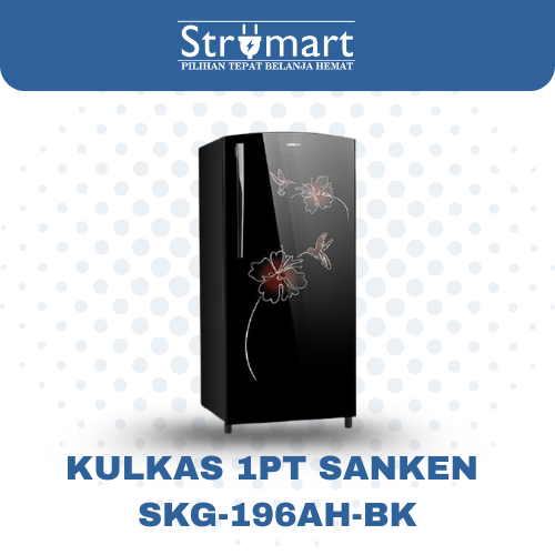 KULKAS 1PINTU SANKEN KULKAS SANKEN SKG-196AH-BK GARANSI RESMI