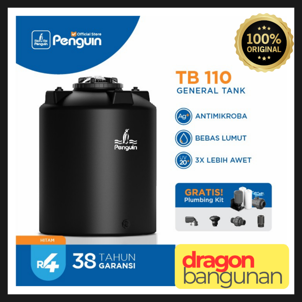 Tangki Air Penguin TB 110 Hitam / Toren Air Penguin 1050 Liter / Tandon Air