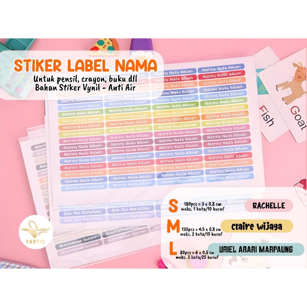 

STIKER LABEL NAMA SEKOLAH ANAK