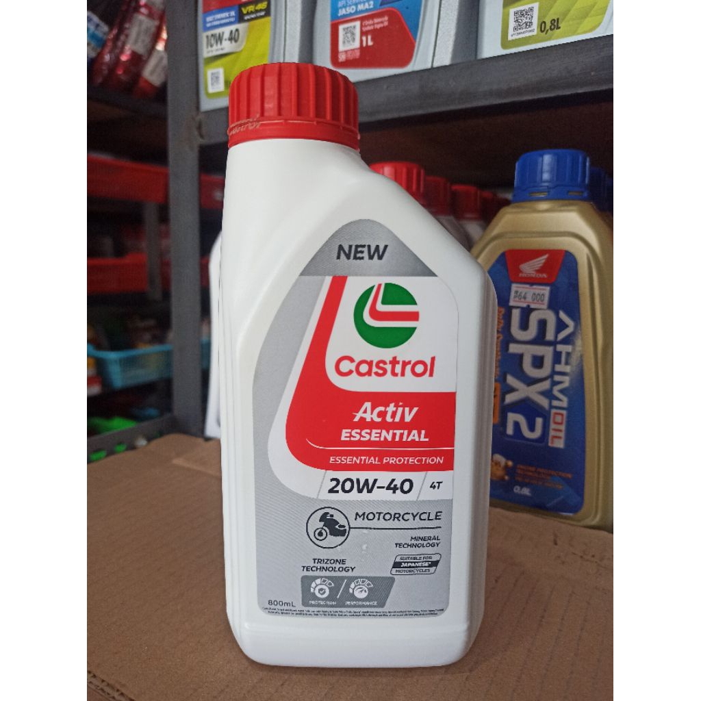 Oli Castrol Activ Essential/castrol GO, 4T 0.8/800ml. Original100℅