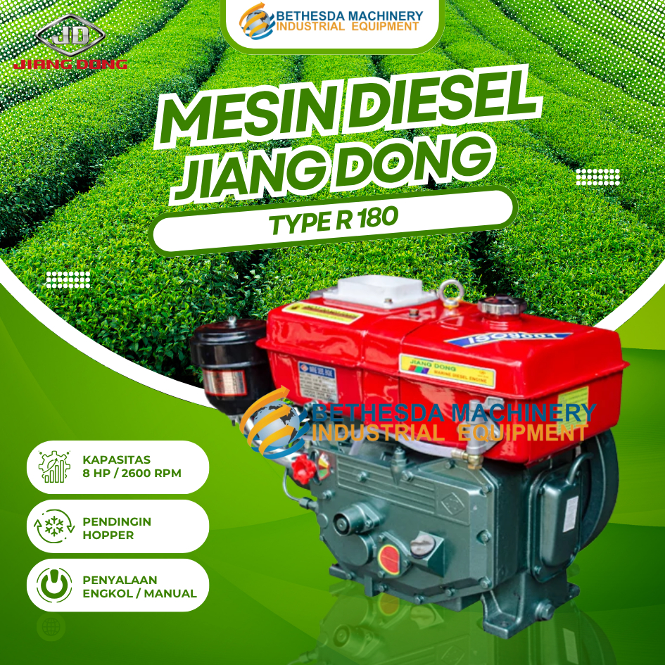 Diesel Engine JiangDong R 180 - Mesin Penggerak 8HP / 8 HP Jiang Dong